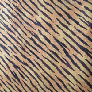 Cotton Quilt Fabric 1 yd 26 " Craft Zebra Stripe Jungle yellow orange #382-1